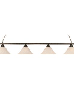 Toltec Lighting 804-BRZ-5731 Billiard - Four Light Island