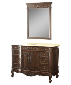 48" Cream Top Classic-Style Beckham Bathroom Vanity With Mirror