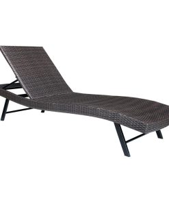 Twin Faro Chaise Lounge - Dark Brown