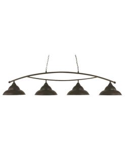 Toltec Lighting 874-DG-429-DG Bow - Four Light Billiard