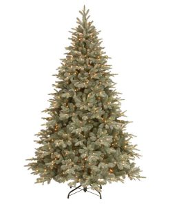 7 1/2' Feel Real Frost Arctic Spruce Hinged Tree With 750-Light Clear