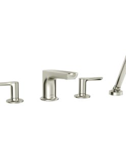 Studio S Roman Tub Faucet With Personal Shower for FLASH Rough-In Valves, Brushe