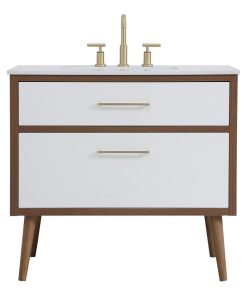 36 Inch Bathroom Vanity In White