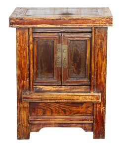 19th Century Primitive Small Chinese Elm Cabinet