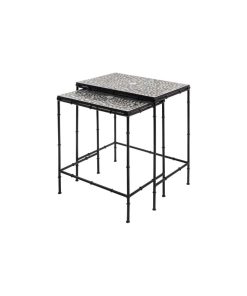 Surya Kaira Nesting Table Set Black Metal