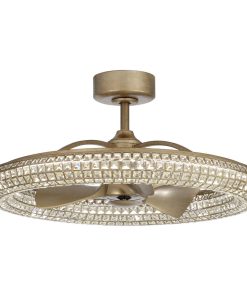 32 in New Bronze Modern Ceiling Fan with 3 Blades, Remote Control