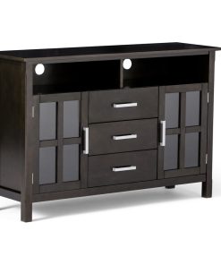 Wood 53 Inch Wide Tv Media Stand & In Hickory Brown For Tvs Up To 55 Inches