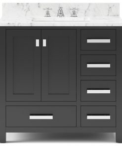 36" Wide Dark Espresso Single Sink Bathroom Vanity, Vanity Only