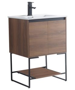 Urbania Vanity Set, Walnut, 24", Single Sink
