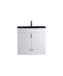 36" White Bathroom Vanity, PVC