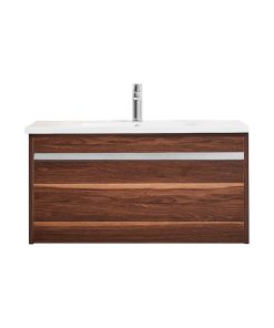 Thomas Vanity, Walnut With Acrylic Sink, White, 36", Without Mirror