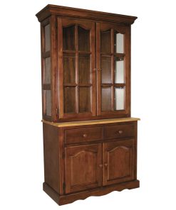 Sunset Trading Oak Selections Keepsake Buffet And Lighted Hutch DLU-19-BH-NLO