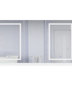 66x36 Recessed Or Surface Mount Medicine Cabinet 9 Shelves, LED, Llr
