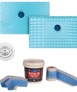 TrueDEK Shower Base, Pro Waterproof, Drain, White, 55.1"x35.5"