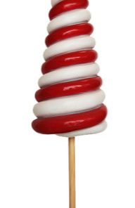 7' Red And White Candy Cone Tree