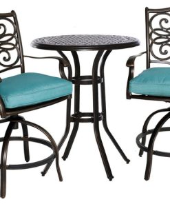 Traditions 3-Piece High-Dining Bistro Set, Blue