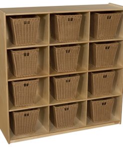 Wood Designs 12 Big Cubby Storage With Medium Baskets