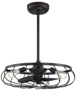 14" 3-Light Fan D'Lier, Oil Rubbed Bronze