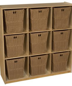 Wood Designs 9 Cubby Storage With Large Baskets