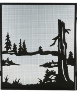 52W X 32H Quiet Pond Fireplace Screen
