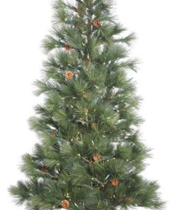 Vickerman Redmond Spruce Full Tree in Metal Stand, Warm White LED Lights, 10.5'