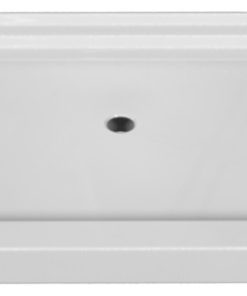Valley Acrylic Double Threshold Acrylic Center Drain Shower Base 42", White, 42"