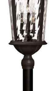 Windsor Outdoor Post Top or Pier Mount Lantern, Black, 34.75"H