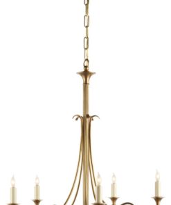 Twist Chandelier in Hand-Rubbed Antique Brass