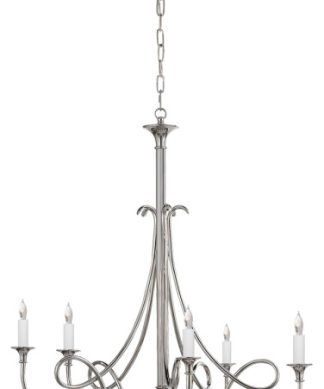 Twist Chandelier in Polished Nickel