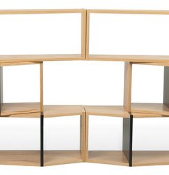 Tema One Module Composition 2014-003 Shelving Units, Oak & Pure Black