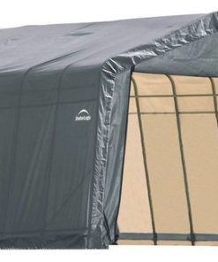13'x28'x10' Peak Style Shelter, Gray Cover