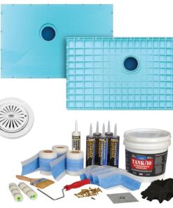 TrueDEK Shower Base, Premium Waterproof, Drain, White, 39.3"x39.3"