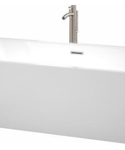 Wyndham Collection WCBTK151467ATP11 Sara 67" Freestanding Soaking - White /