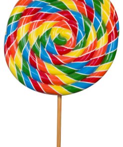 7' Rainbow Swirl Peppermint Candy Tree With Base