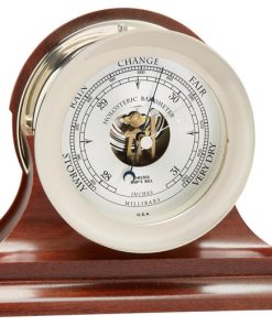 4.5" Chelsea Ship's Bell Barometer in Nickel on Traditional Base