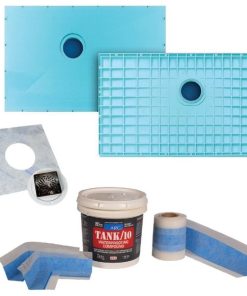TrueDEK Shower Base, Pro Waterproof, Drain, Oil Rubbed Bronze, 59"x32.2"
