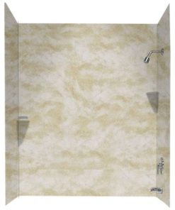 Swan 30x60x72 Solid Surface Bathtub Wall Kit, Cloud White