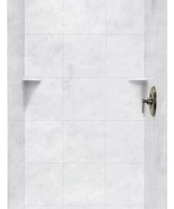 Swan 36x36x72 Solid Surface Shower Wall Surround, Ice