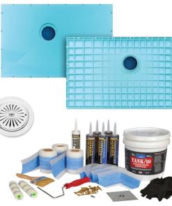 TrueDEK Shower Base, Premium Waterproof, Drain, White, 55.1"x35.5"