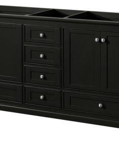 72" Double Bathroom Vanity,Dark Espresso, No Countertop, No Sinks,,No Mirrors