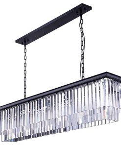 Sydney Collection Pendent Lamp, Clear, Mocha Brown