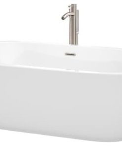 Wyndham Collection WCOBT101367ATP11 Juliette 67" Freestanding - White / Brushed