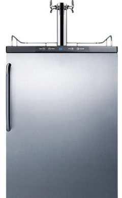 Summit SBC635MSSTBTWIN 24"W 6 Cu. Ft. Double Tap Kegerator - Stainless Steel