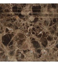 4.8"x12" Polished Emperador Dark Marble Baseboard Trim, Set of 50