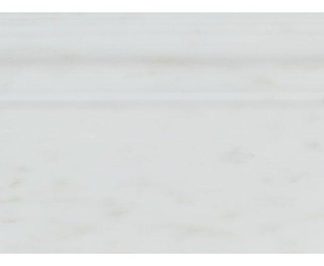 4.8"x12" Polished Oriental White Marble Baseboard Trim, Set of 50