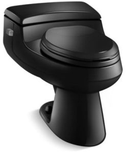 Kohler San Raphael 1-Piece Elongated 1.0 GPF Toilet w/ Left-Hand Lever, Black