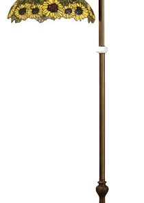 61H Wild Sunflower Bridge Arm Floor Lamp