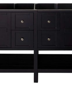 Winterfell 72" Double Bathroom Vanity Cabinet, Espresso