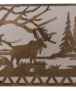 63W X 35H Moose Creek Fireplace Screen