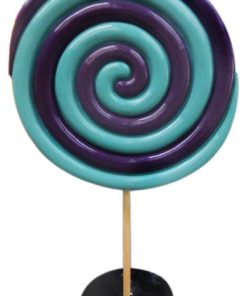 7' Purple And Aqua Peppermint Candy Tree With Base